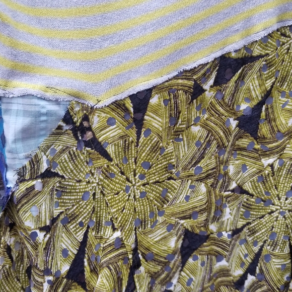 Boho Patchwork Tunic Upcycled Sweater Handmade - Picture 5 of 7